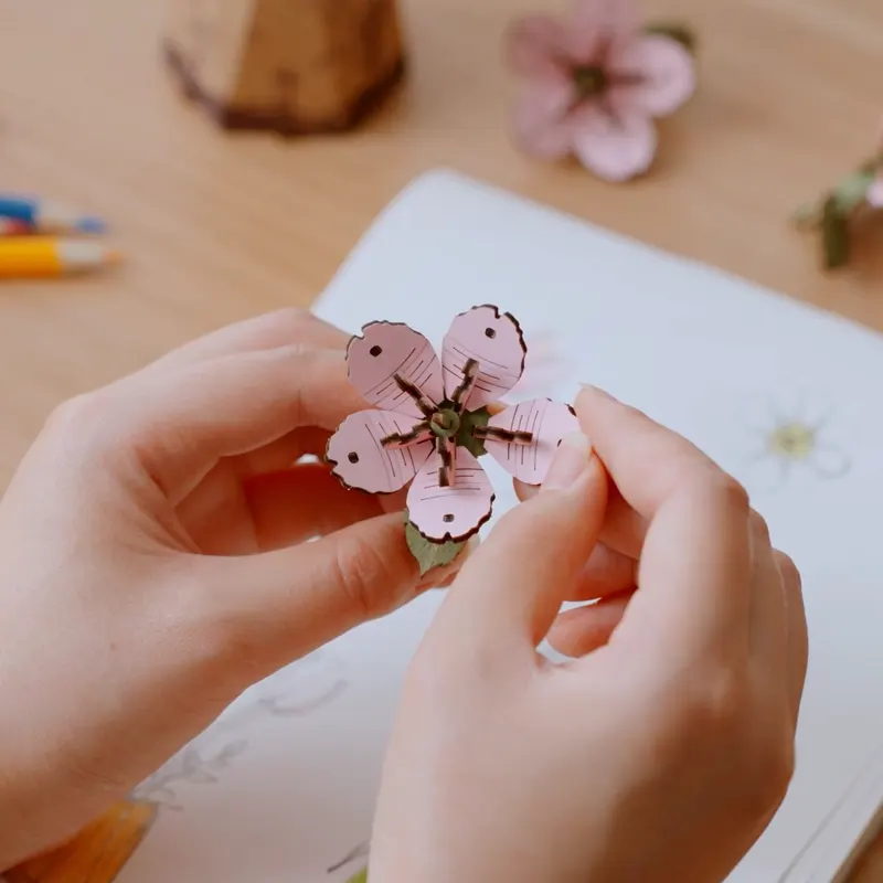 DIY-Blume „Kirschblüte“ | Feine Holzblume | Rolife