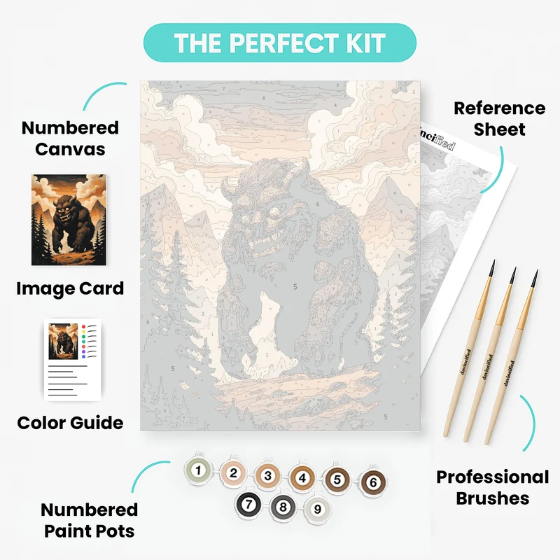 Mountain Beast Monster - Paint by Numbers Kit