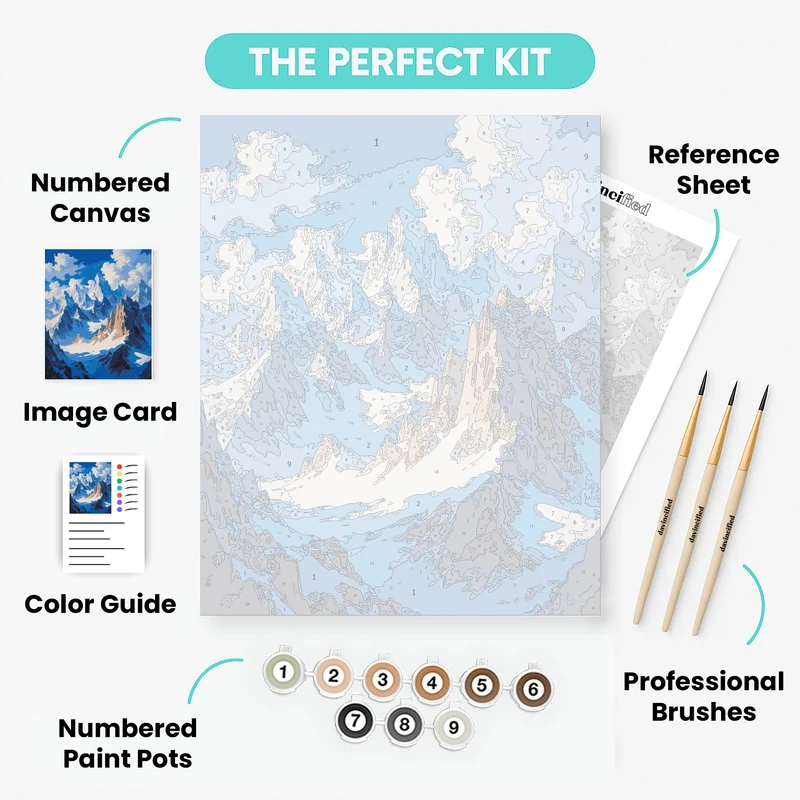 Sagarmatha National Park Glacial Spires - Paint by Numbers Kit