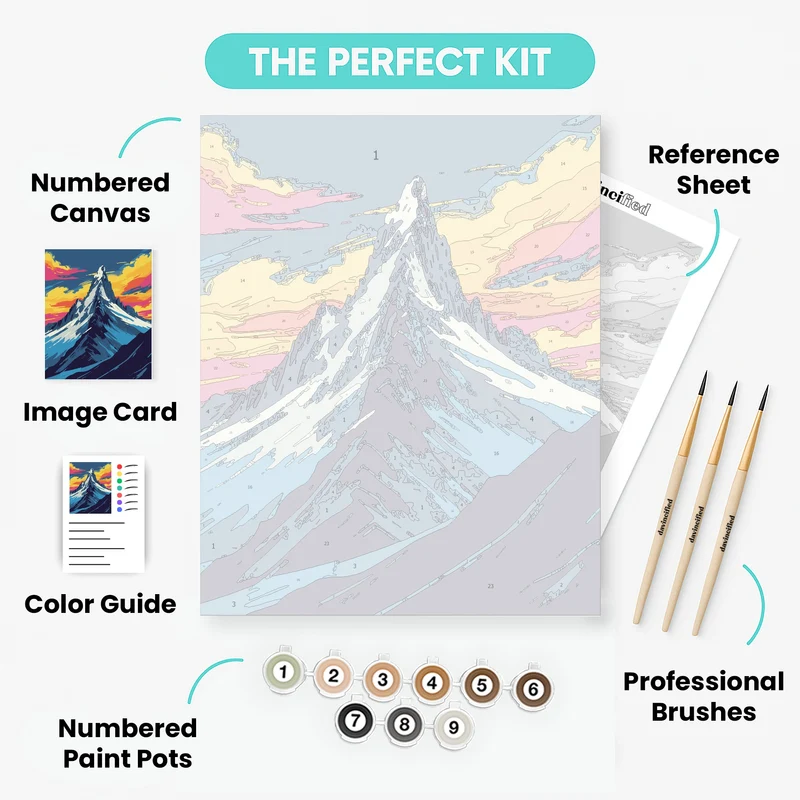 Sagarmatha National Park Everest Sunset Peak - Paint by Numbers Kit