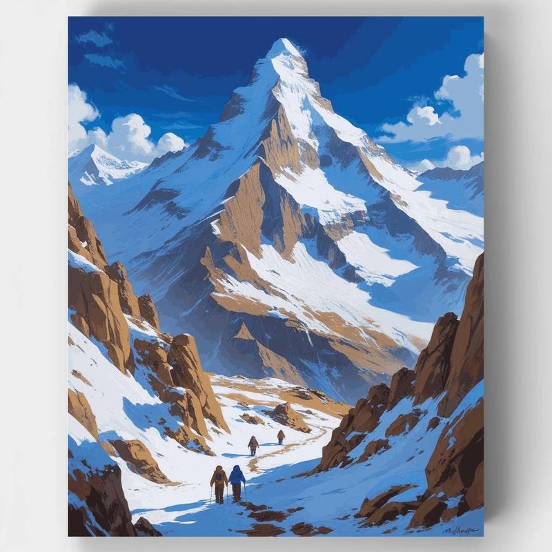 Sagarmatha National Park Himalayan Summit Trek - Paint by Numbers Kit