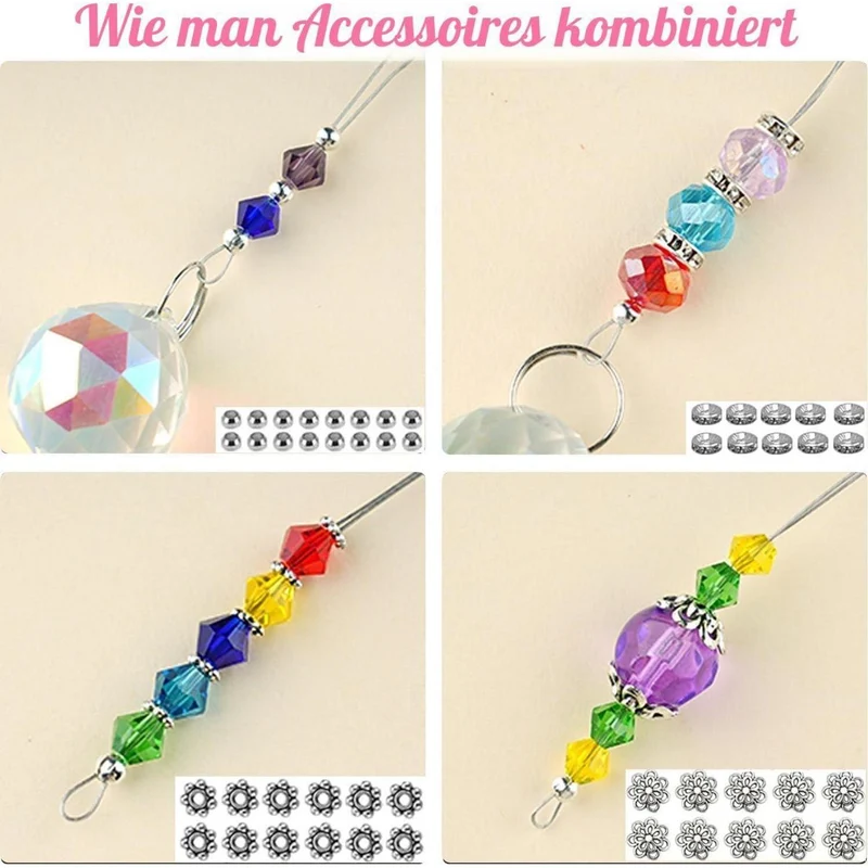500pcs Kristall Sonnenfänger Set – DIY Regenbogen Deko