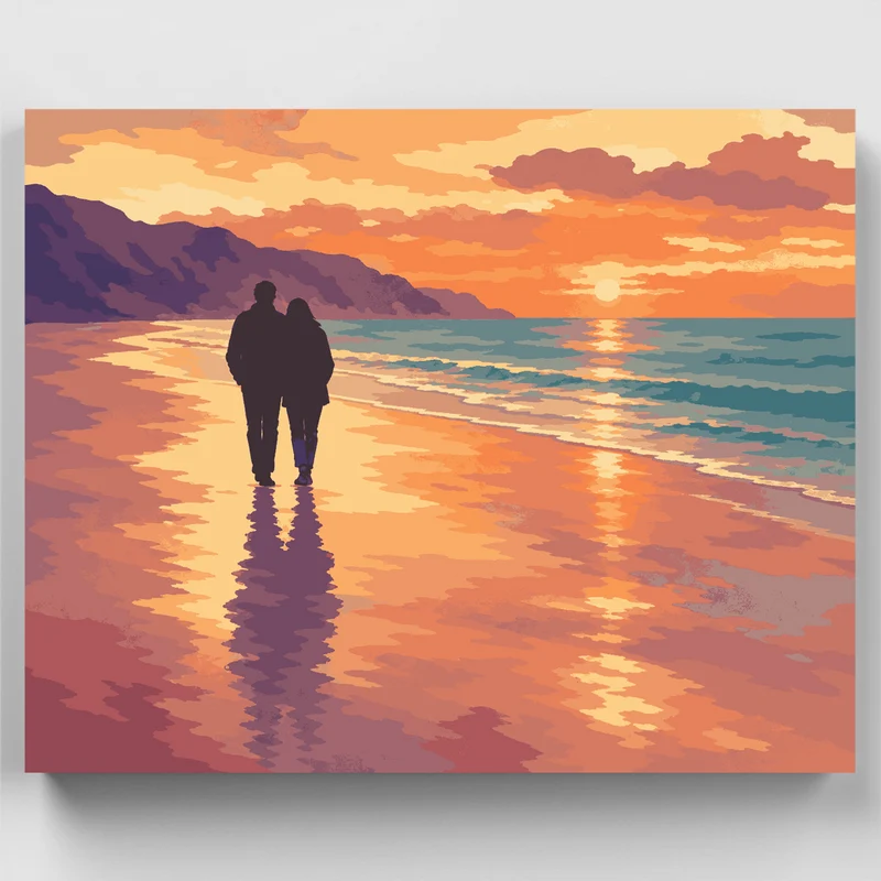 Dawn Beach Walk - Paint by Numbers Kit