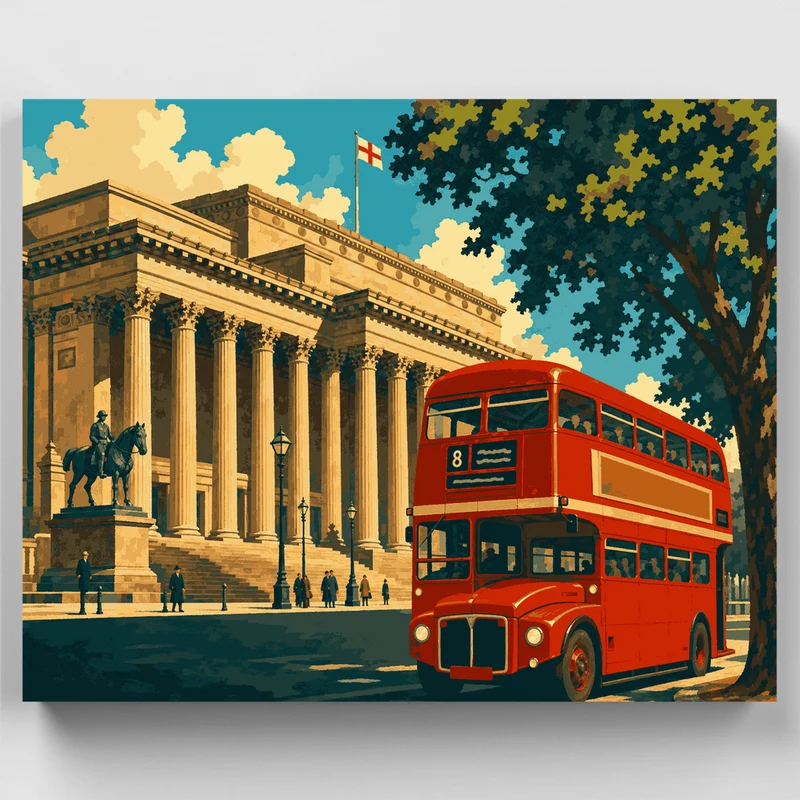 St George's Hall Bus - Paint by Numbers Kit