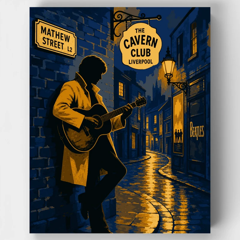 Mathew Street Guitarist - Paint by Numbers Kit