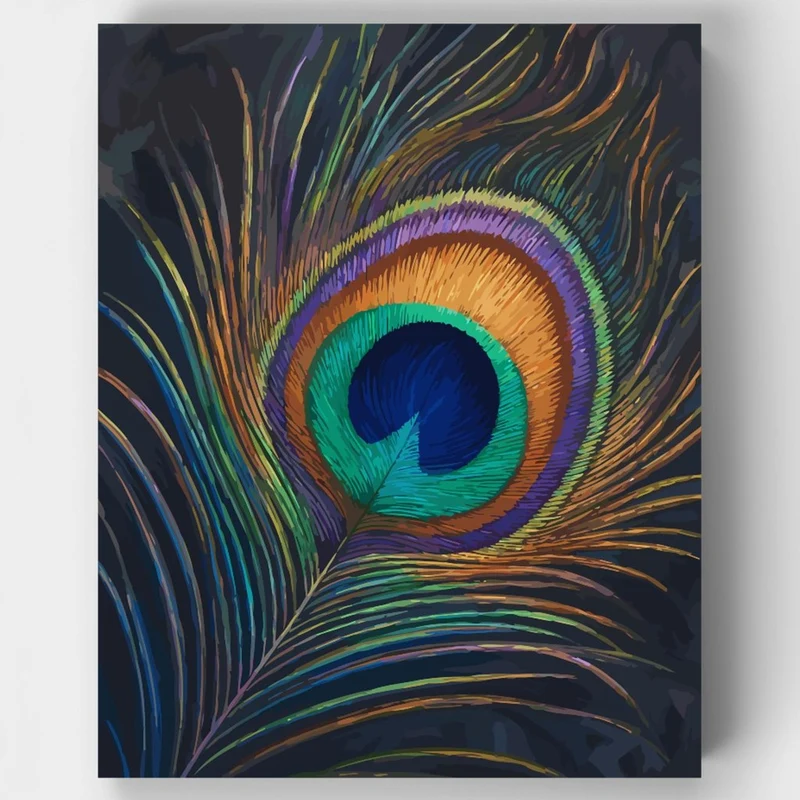 Emerald Peacock Eye - Paint by Numbers Kit