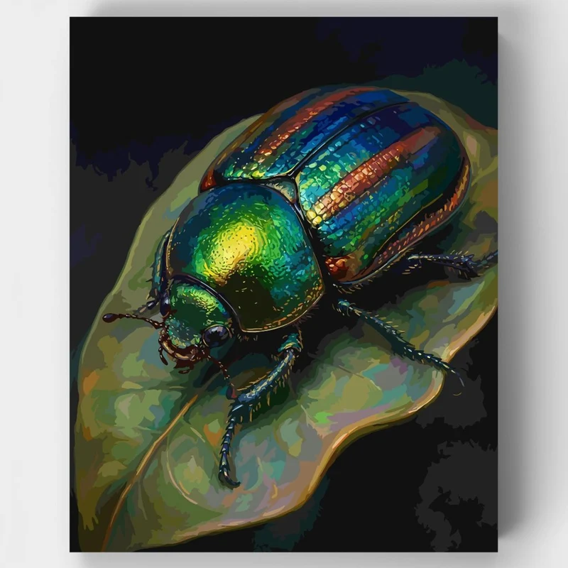 Jewel-Toned Beetle - Paint by Numbers Kit