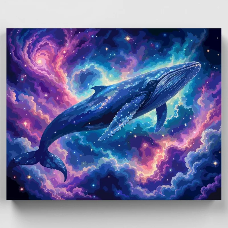 Cosmic Whale Voyage - Paint by Numbers Kit