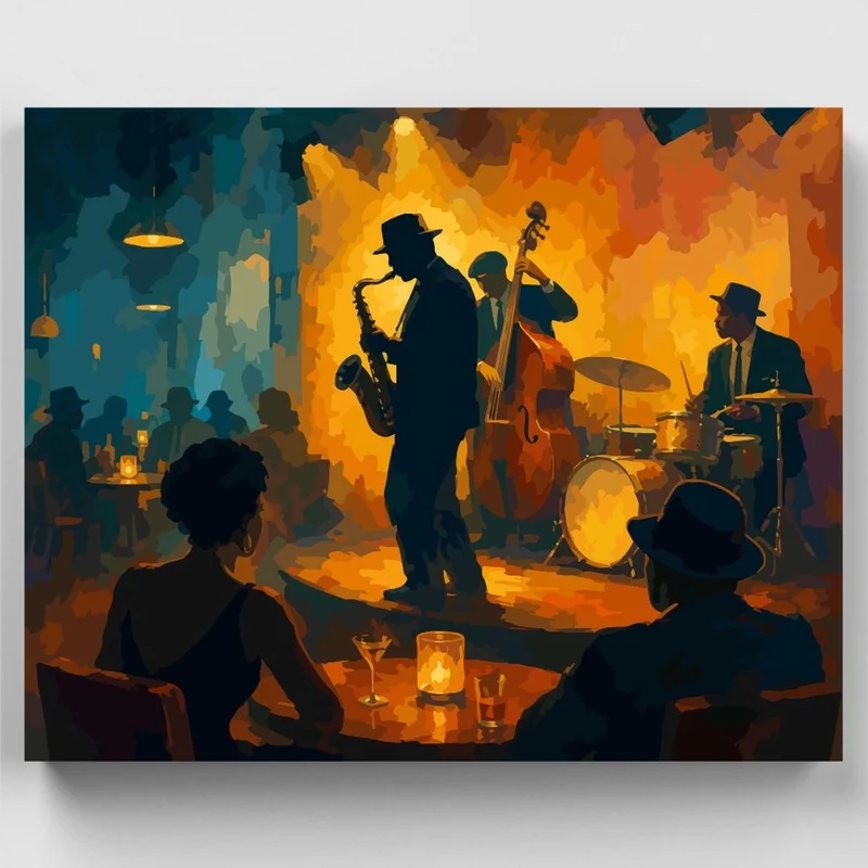 Smoky Jazz Trio - Paint by Numbers Kit