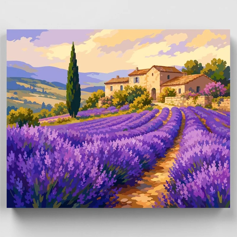 Provence Lavender Farmhouse - Paint by Numbers Kit
