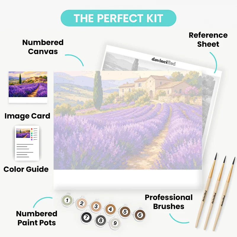 Provence Lavender Farmhouse - Paint by Numbers Kit