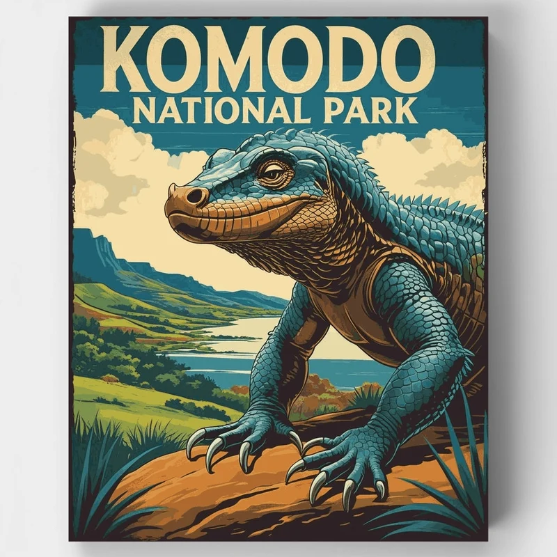 Komodo National Park - Paint by Numbers Kit