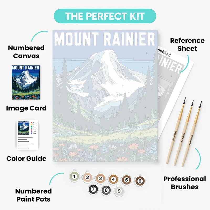 Mount Rainier National Park - Paint by Numbers Kit