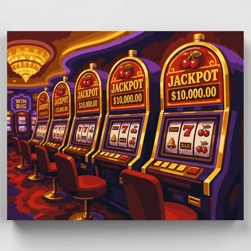 Vegas Jackpot Row - Paint by Numbers Kit