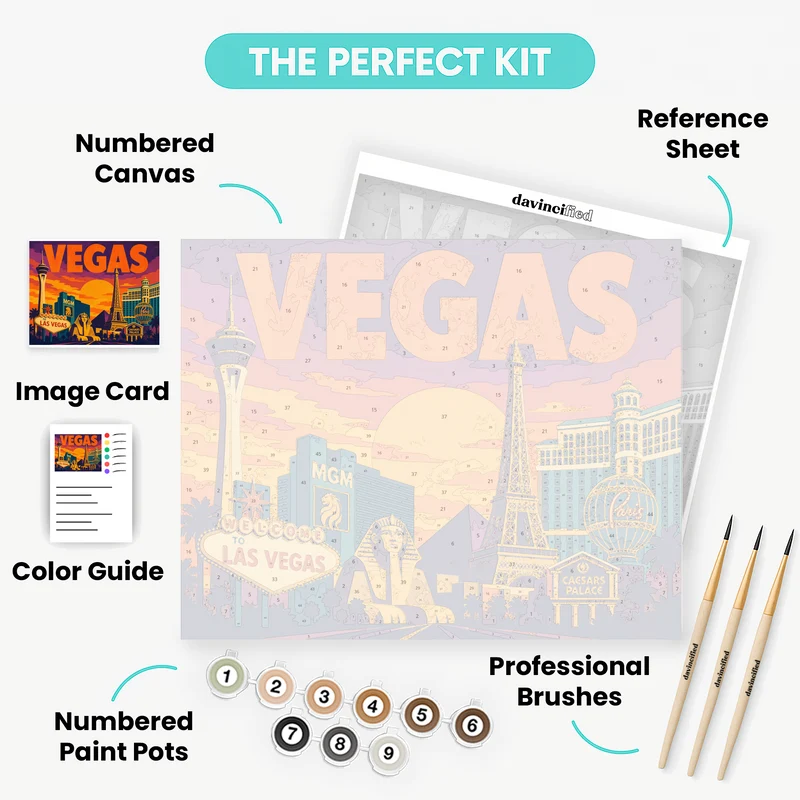 Vegas Strip Sunset - Paint by Numbers Kit