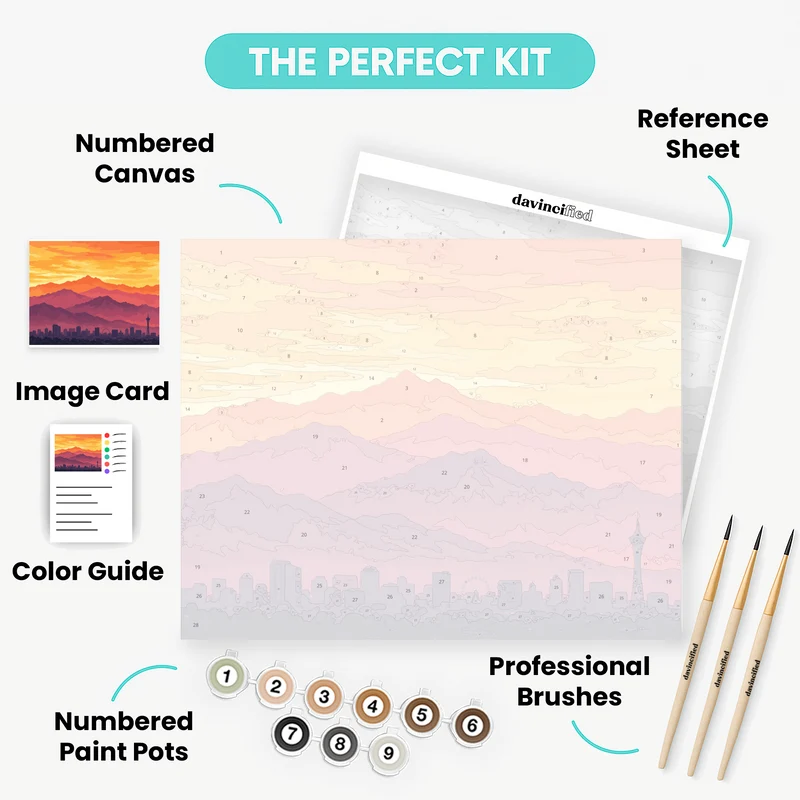 Las Vegas Desert Dawn - Paint by Numbers Kit