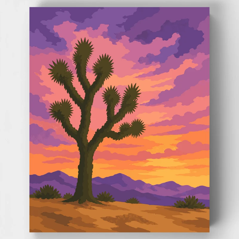 Twilight Joshua Tree - Paint by Numbers Kit