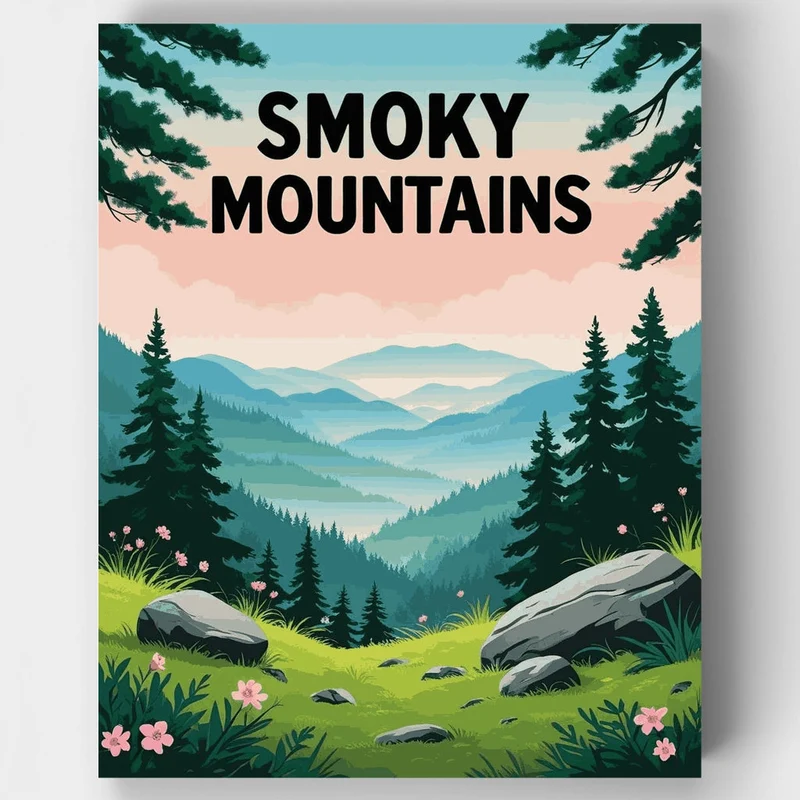 Smoky Mountains - Paint by Numbers Kit