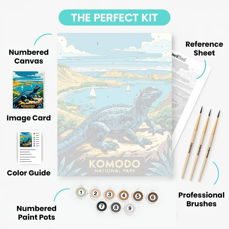 Komodo National Park - Paint by Numbers Kit