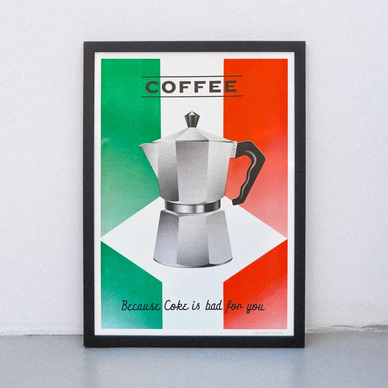 Coffee or Coke (Din A3) | Edition SCHEE | Risographie