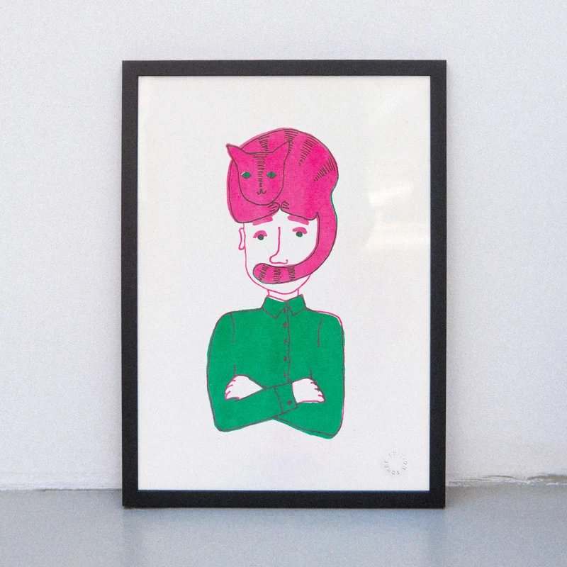 Catman (Din A3) | Edition SCHEE | Risographie