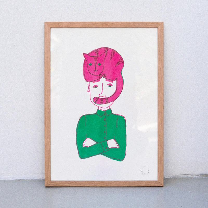 Catman (Din A3) | Edition SCHEE | Risographie