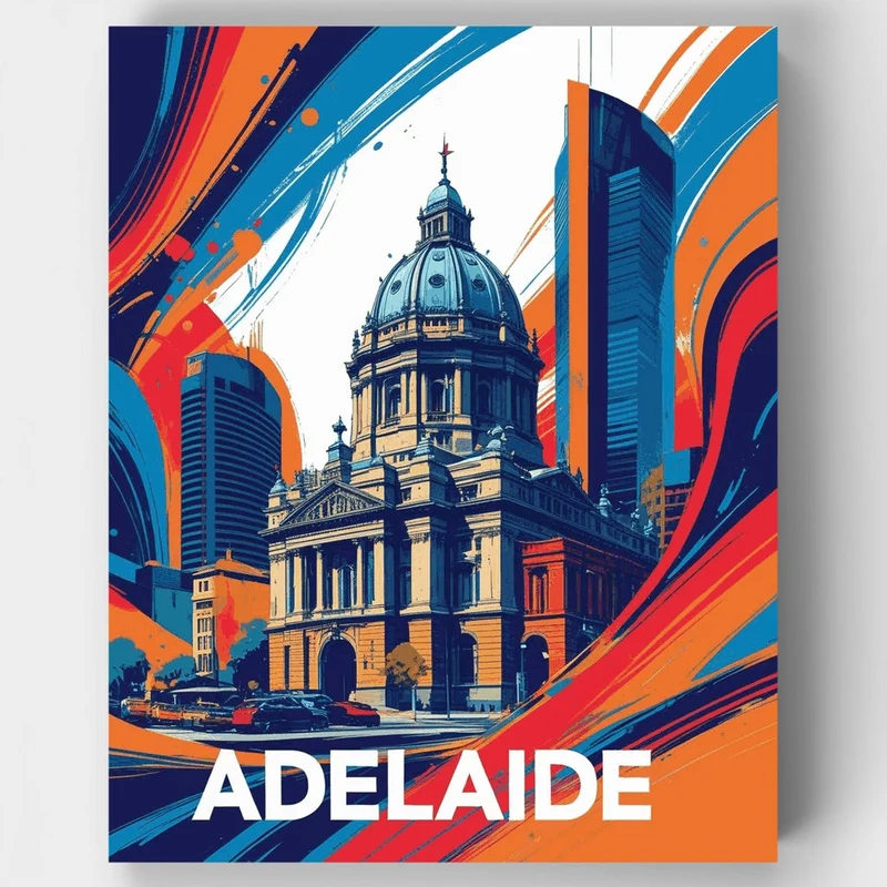 Adelaide Heritage Dome & City Skyline - Paint by Numbers Kit
