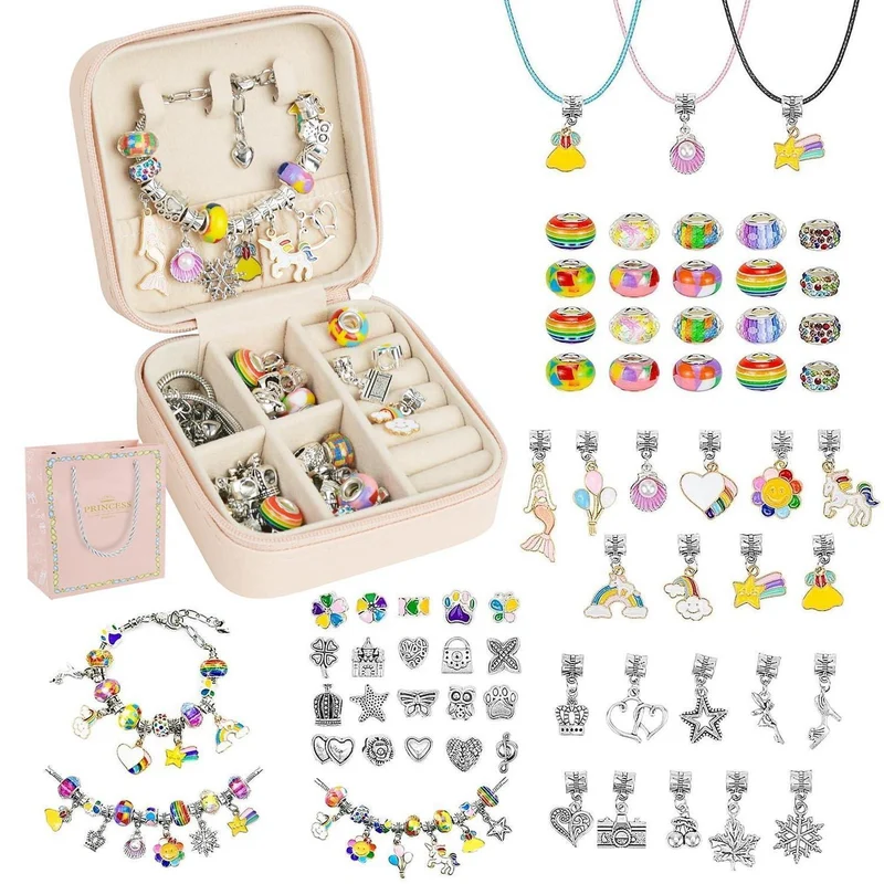 Armband Bastelset Kinder – 66-teilig mit Perlen & Geschenkbox