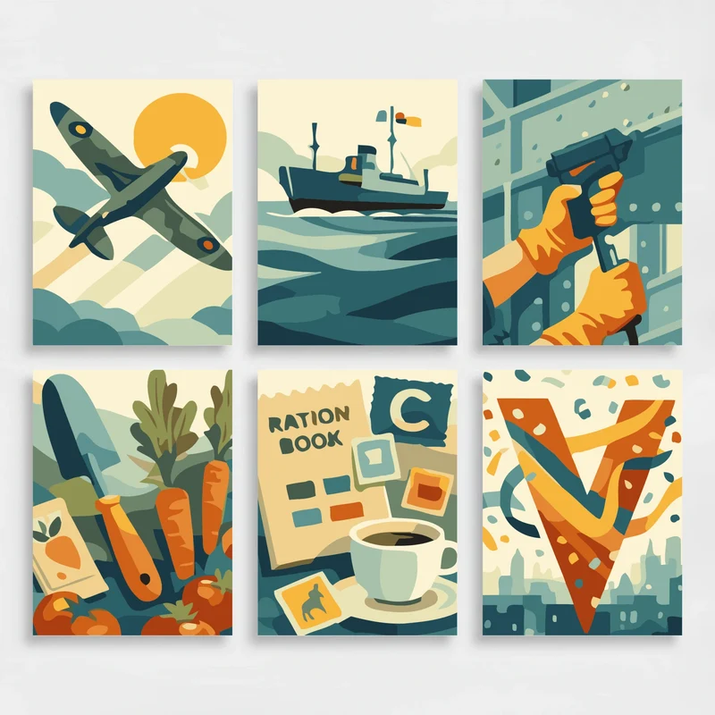 World War II - Mini Paint by Numbers Set