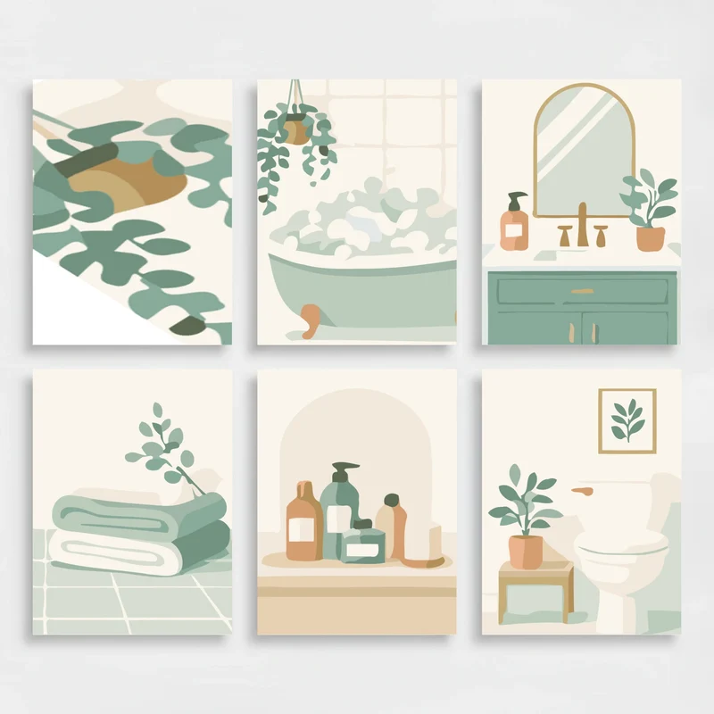 Serene Spa Retreat - Mini Paint by Numbers Set