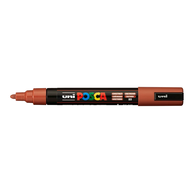 Pennarello acrilico Posca PC-5M, 1,8 – 2,5 mm, castano (20)