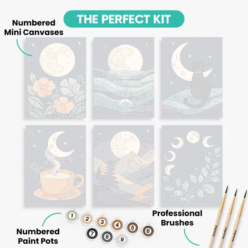 Moonlit Nights - Mini Paint by Numbers Set