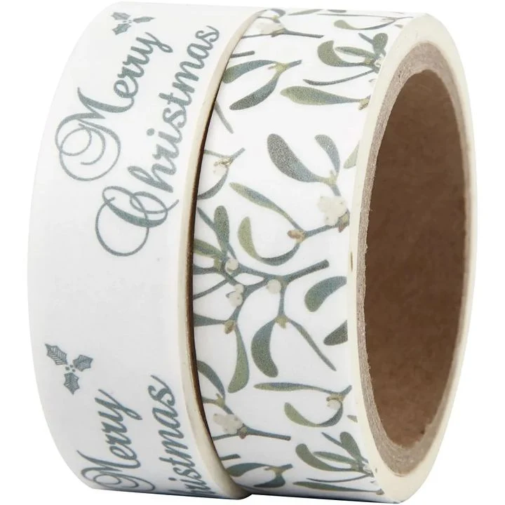 Komplet washi trakov mistletoe and Merry Christmas