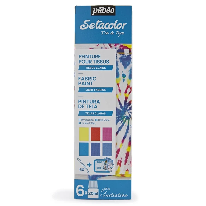 Farby na svetlý textil Pebeo Setacolor 6 x 20 ml