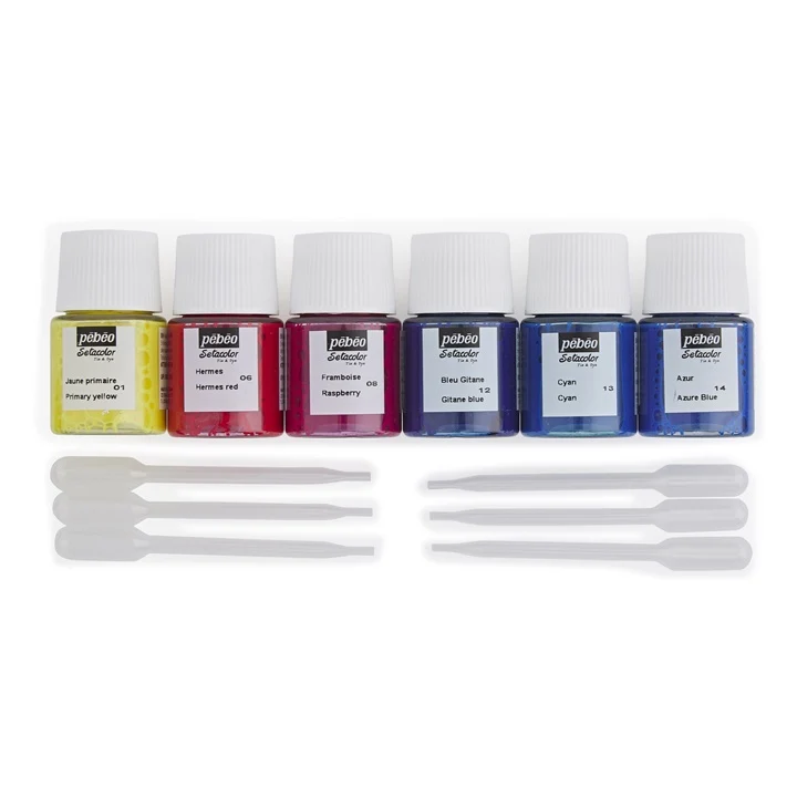 Farby na svetlý textil Pebeo Setacolor 6 x 20 ml