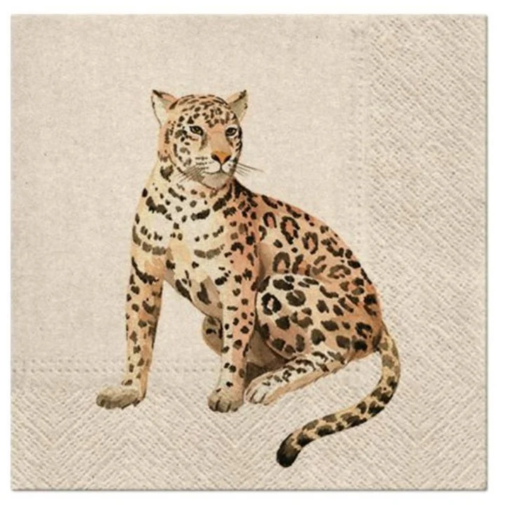 Eko servítky na dekupáž Leopard - 1 ks