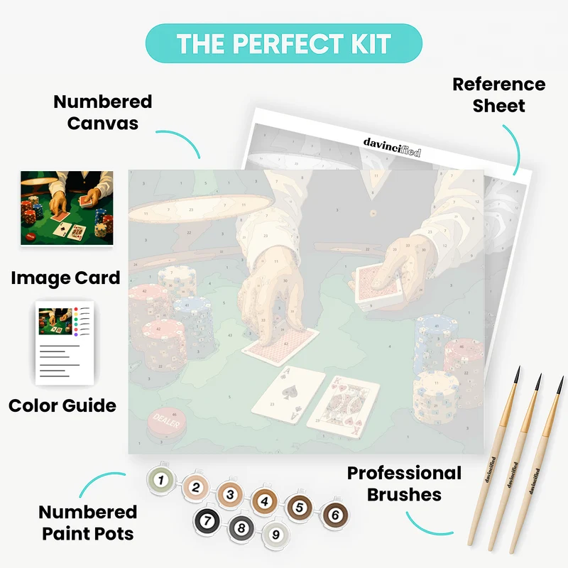Dealer's Winning Hand - Paint by Numbers Kit