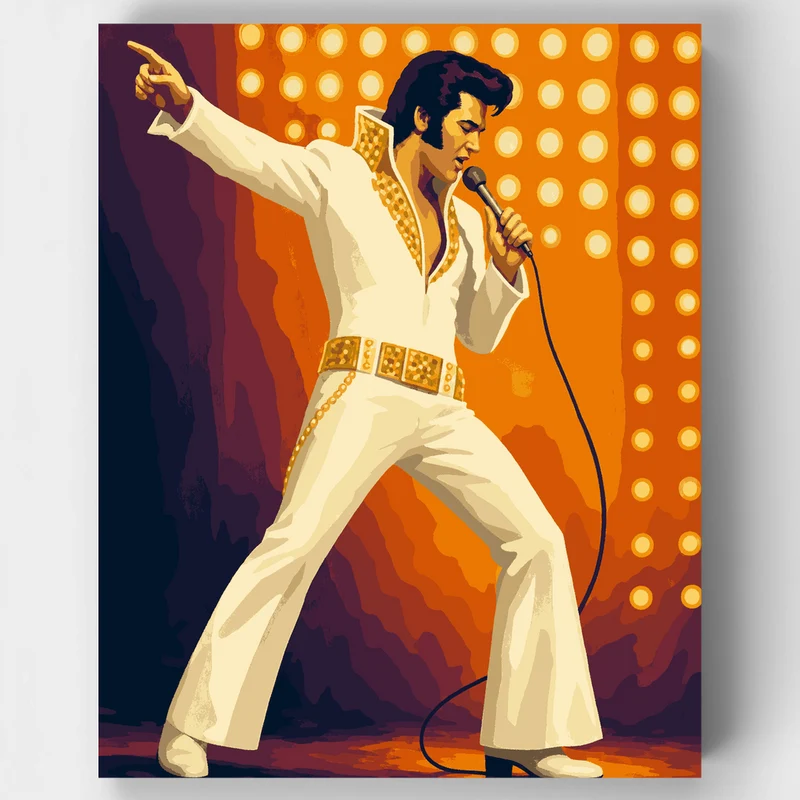 White Jumpsuit Showman - Paint by Numbers Kit