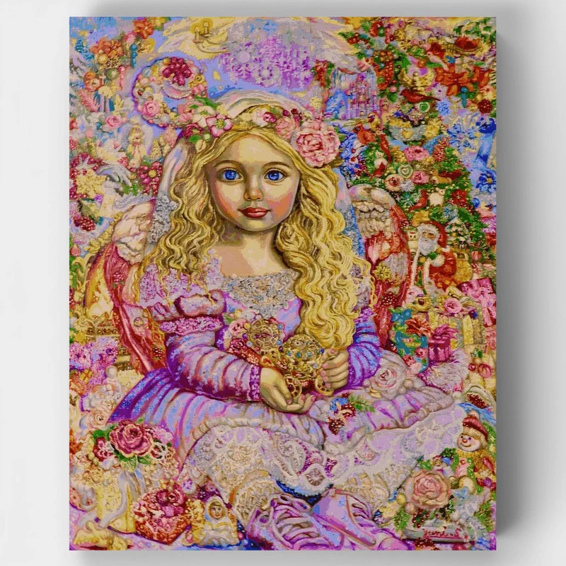 "Yumi Sugai Christmas present angel" Paint by Numbers Kit