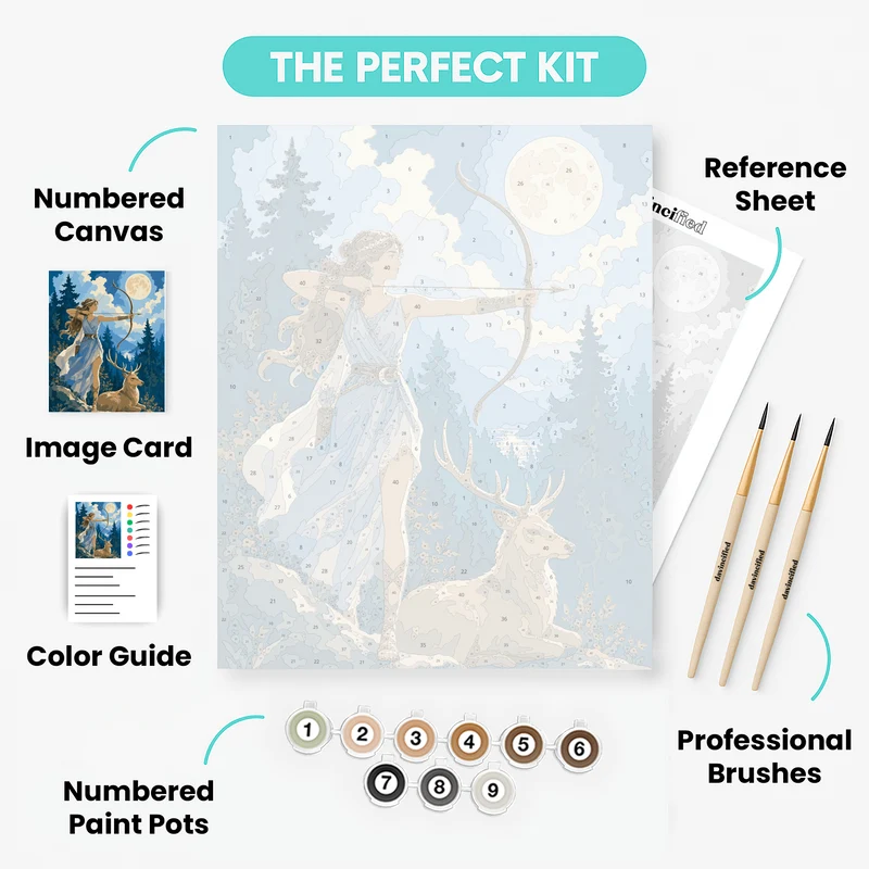 Artemis Moonlit Hunt - Paint by Numbers Kit