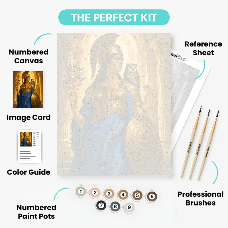 Athena's Golden Owl - Paint by Numbers Kit