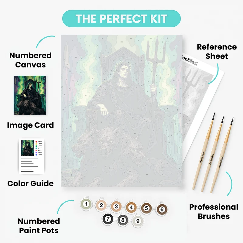 Hades and Cerberus - Paint by Numbers Kit