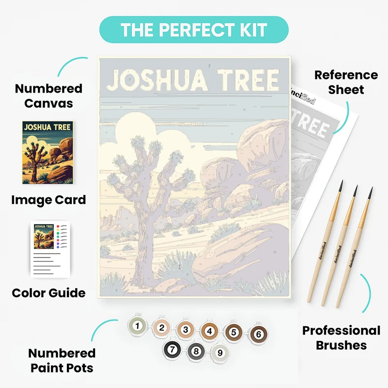 Joshua Tree Desert Landscape - Paint by Numbers Kit