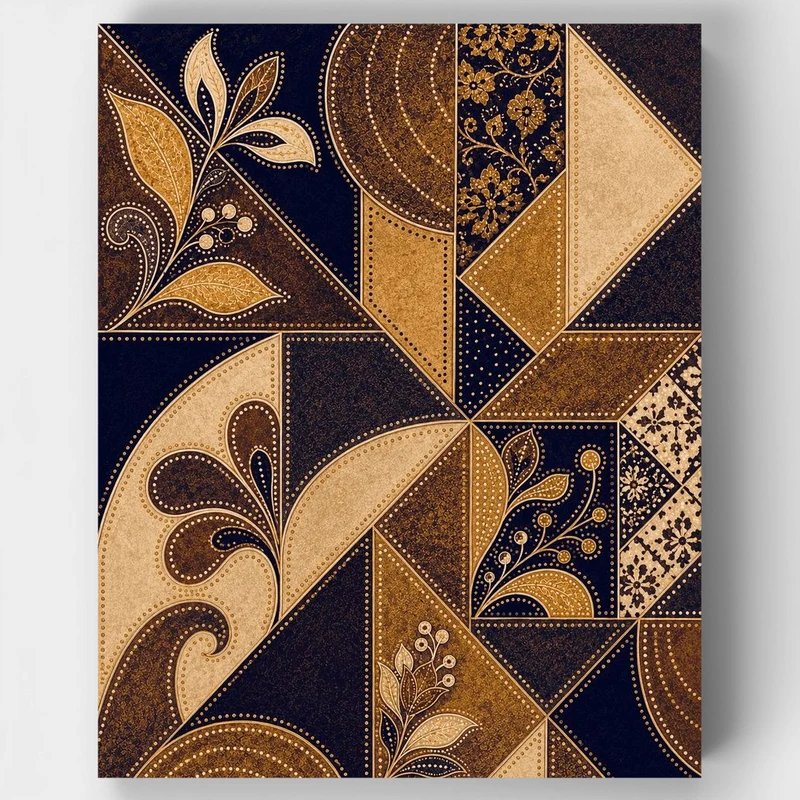 "Batik Mosaic" Paint by Numbers Kit