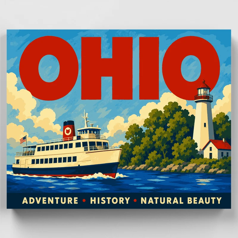 Ohio Lighthouse Cruise - Paint by Numbers Kit