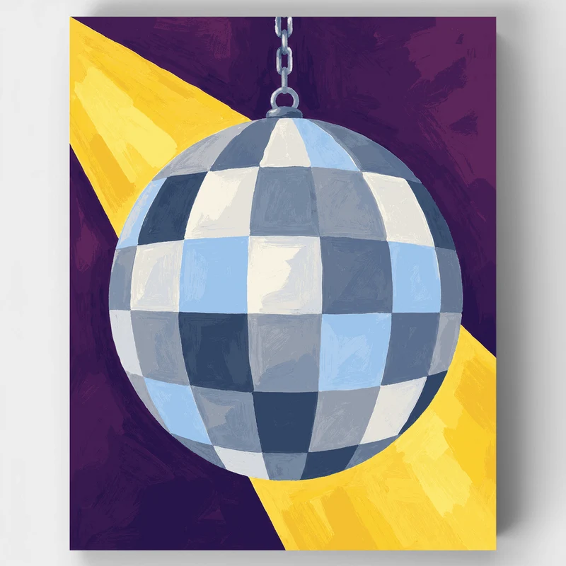 Mirrored Disco Ball - Paint by Numbers Kit