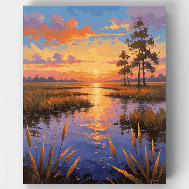 Everglades National Park Sunset - Paint by Numbers Kit