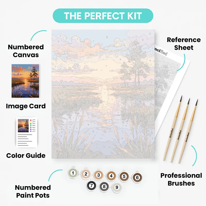 Everglades National Park Sunset - Paint by Numbers Kit
