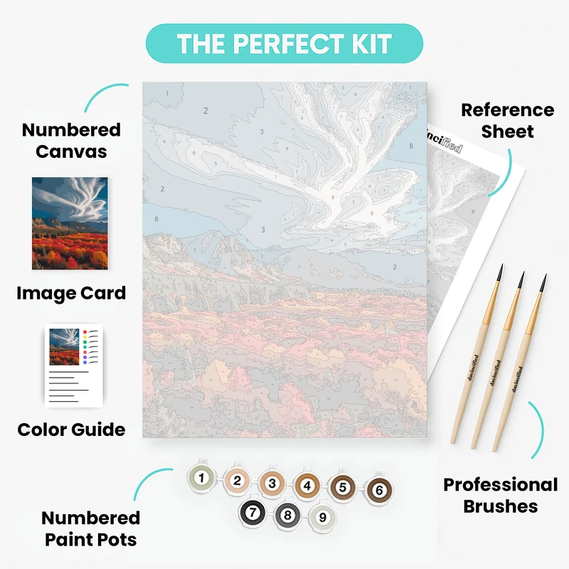 Denali National Park Autumn Glory - Paint by Numbers Kit