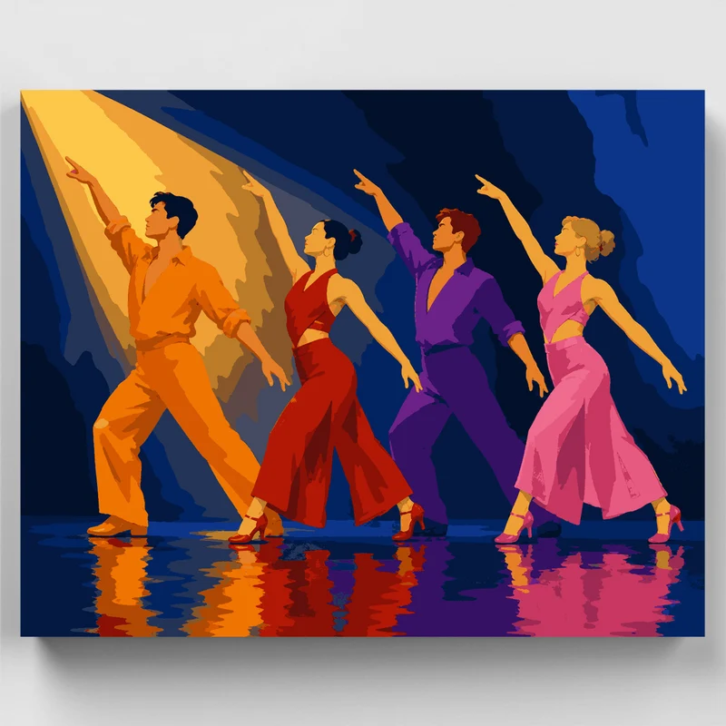 Disco Night Dancers - Paint by Numbers Kit